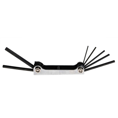 RS PRO 7 piece Folding Metric Hex Key Set, 1.5 → 6mm