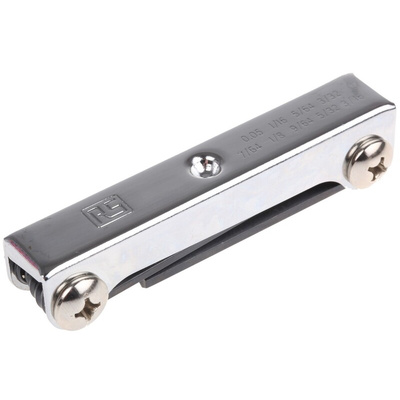 RS PRO 9 piece Folding Imperial Hex Key Set, 0.05 → 3/32in