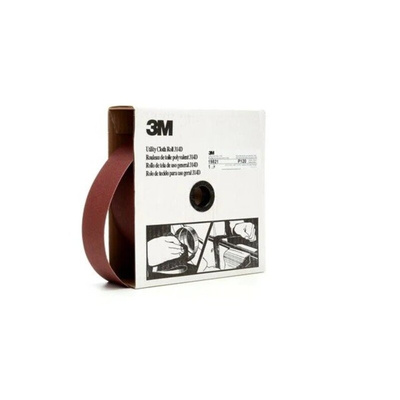 3M 314D P120 Grit Fine Utility Cloth Roll, 25m x 50mm