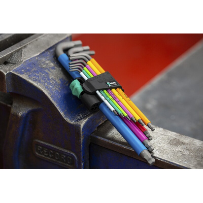 Wera 9 piece L Shape Metric Hex Key Set, 1.5 → 10mm