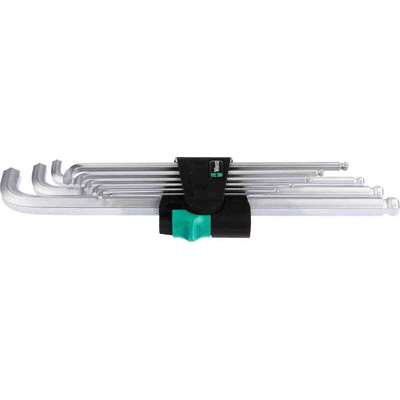 Wera 9 piece L Shape Metric Hex Key Set, 1.5 → 10mm