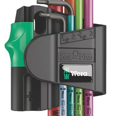 Wera 7 piece L Shape Metric Hex Key Set, 1.5 → 6mm