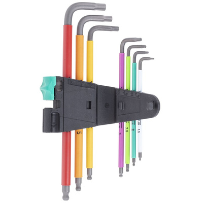 Wera 7 piece L Shape Metric Hex Key Set, 1.5 → 6mm