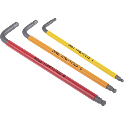 Wera 7 piece L Shape Metric Hex Key Set, 1.5 → 6mm