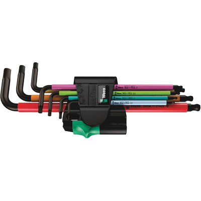 Wera 7 piece L Shape Metric Hex Key Set, 1.5 → 6mm