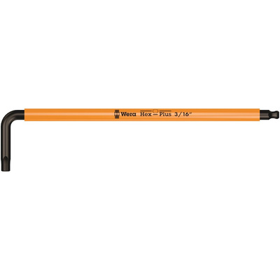 Wera L Shape Imperial Hex Key Set, 3/16in