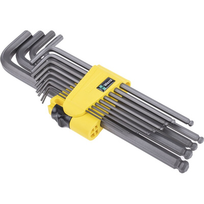 Wera 13 piece L Shape Imperial Hex Key Set, 0.05 → 3/8in