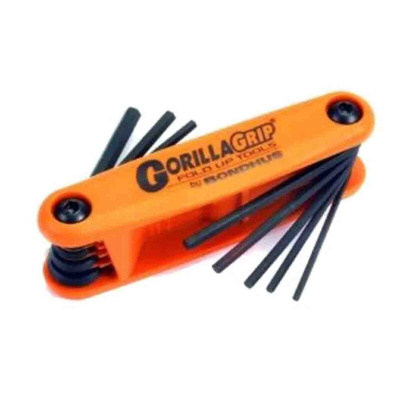 Bondhus 12 piece Folding Imperial, Metric Hex Key Set, 1.5 → 5mm