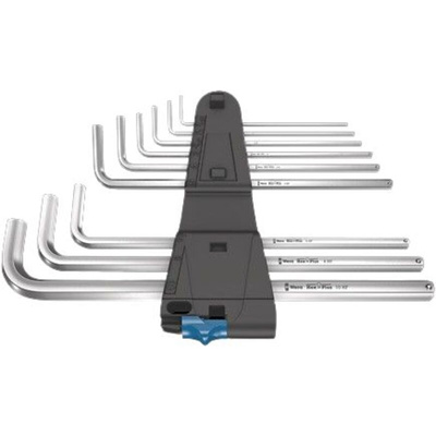 Wera 9 piece L Shape Metric Hex Key Set, 1.5 → 10mm