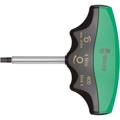Wera T Shape Metric Hex Key, 4mm