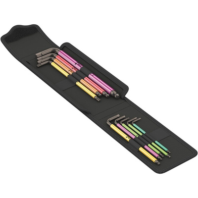 Wera 9 piece L Shape Metric Hex Key Set, 2 → 8mm