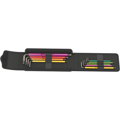 Wera 9 piece L Shape Metric Hex Key Set, 2 → 8mm
