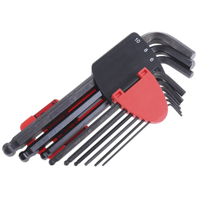 Teng Tools 9 piece L Shape Metric Hex Key Set, 1.5 → 10mm