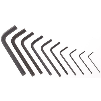 Facom 10 piece L Shape Metric Hex Key Set, 1.5mm
