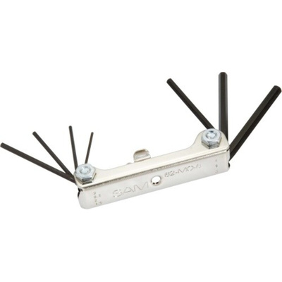 SAM 7 piece Folding Hex Key Set, 1.5 → 6mm