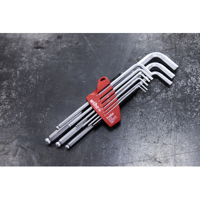 Wiha 9 piece L Shape Metric Hex Key Set, 1.5 → 10mm