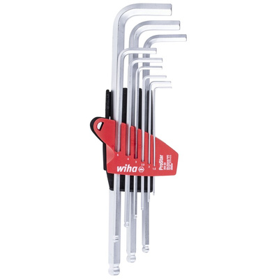 Wiha 9 piece L Shape Metric Hex Key Set, 1.5 → 10mm