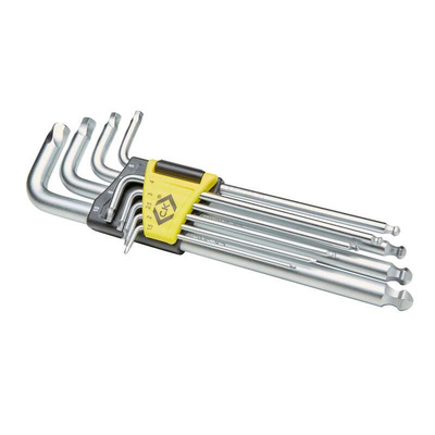 CK 9 piece L Shape Metric Hex Key Set, 1.5 → 10mm
