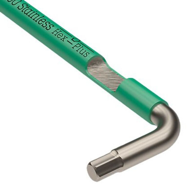 Wera 9 piece L Shape Imperial Hex Key Set, 5/64 → 3/8in