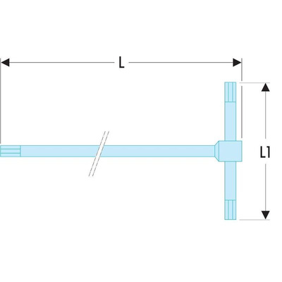 Facom T Shape Metric Hex Key, 3mm