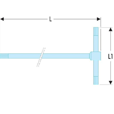 Facom T Shape Metric Hex Key, 6mm