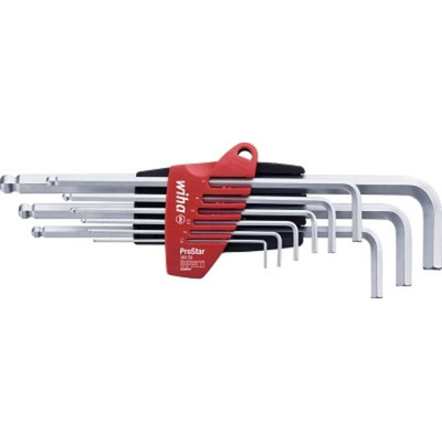 Wiha 10 piece L Shape Imperial Hex Key Set, 1.5 → 10mm