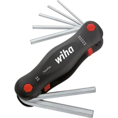 Wiha 7 piece Folding Imperial Hex Key Set, 2 → 8mm
