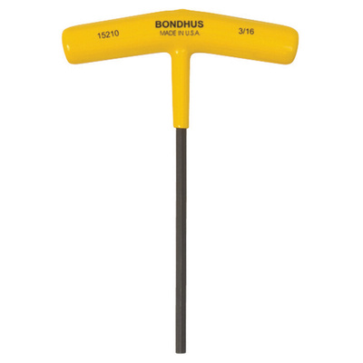 Bondhus T Shape Imperial Hex Key, 3/16in