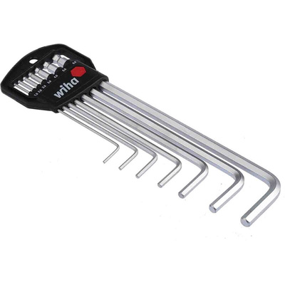 Wiha 7 piece L Shape Metric Hex Key Set, 1.5 → 6mm
