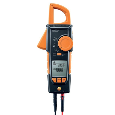 Testo 770-1 AC/DC Clamp Meter, Max Current 400A ac CAT 3 1000 V, CAT 4 600 V With UKAS Calibration