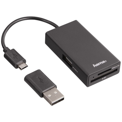 HAMA USB 2.0 External Card Reader for MicroSD, SD Card Types