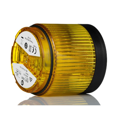 Allen Bradley 856T Series Yellow Flashing, Steady, Strobe Effect Beacon Tower, 24 V ac/dc, LED Bulb, AC, DC, IP66, IP67