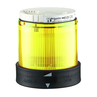 Schneider Electric Harmony XVBC Series Yellow Flashing Effect Beacon Unit, 24 V, LED Bulb, AC, DC