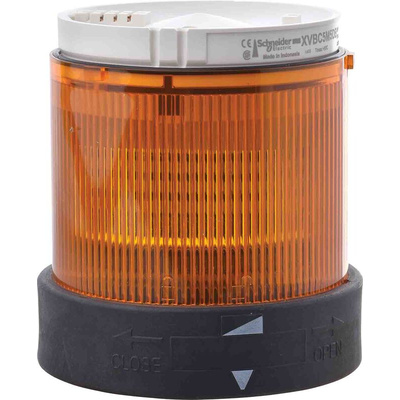 Schneider Electric XVBC Series Amber Steady Effect Steady Light Element, 24 V, LED Bulb, AC/DC