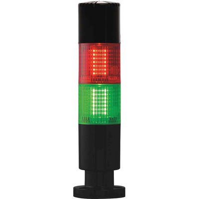 RS PRO Red/Green Buzzer Signal Tower, 2 Lights, 24 V, Screw Mount