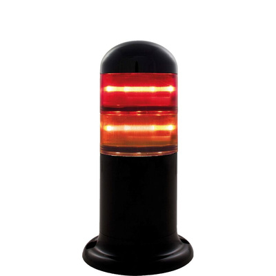 RS PRO Red/Amber Signal Tower, 2 Lights, 24 V