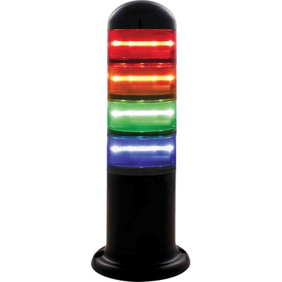 RS PRO Red/Green/Amber/Blue Signal Tower, 4 Lights, 120 → 240 V