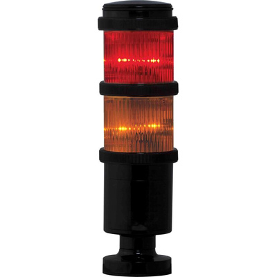 RS PRO Red/Amber Signal Tower, 2 Lights, 240 V