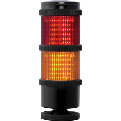 RS PRO Red/Amber Signal Tower, 2 Lights, 24 V