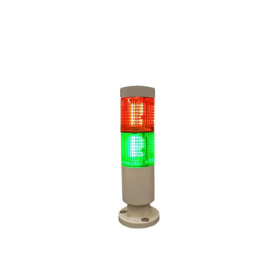 RS PRO Red/Green Signal Tower, 2 Lights, 24 V ac/dc, Screw Mount