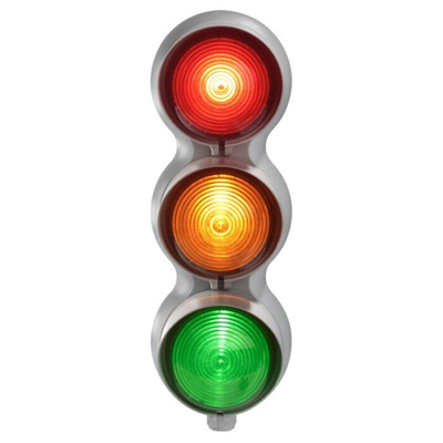 RS PRO Amber, Green, Red Traffic Light LED Beacon, 3 Lights, 120 → 240 V ac, Bracket Mount
