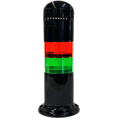 RS PRO Green/Red Signal Tower, 6 Lights, 12 → 24 v ac/dc, Screw Mount