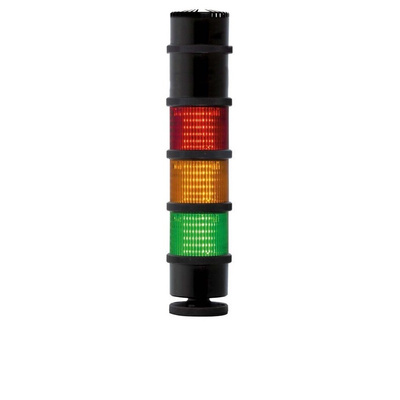 RS PRO Amber, Green, Red Signal Tower, 12 Lights, 240 V ac, Screw Mount