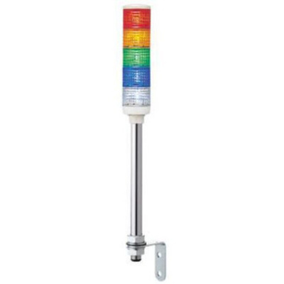 Schneider Electric Harmony XVC4 Series Red/Green/Amber/Blue/Clear Signal Tower, 5 Lights, 24 V ac/dc, Tube Mount