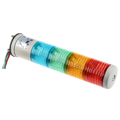 Schneider Electric Harmony XVC4 Series Red/Green/Amber/Blue Signal Tower, 4 Lights, 24 V ac/dc, Surface Mount