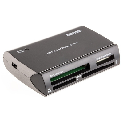 Hama USB 2.0 External Card Reader Writer for Compact Flash Type I, Compact Flash Type II, Memory Stick, Memory Stick