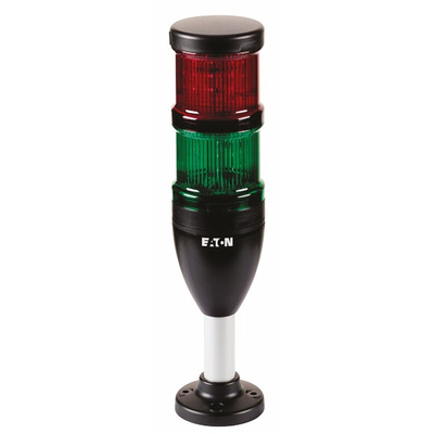 Eaton Red/Green Signal Tower, 2 Lights, 24 V ac/dc, Base Mount