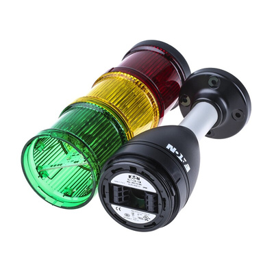 Eaton Red/Yellow/Green Signal Tower, 3 Lights, 24 V ac/dc, Base Mount