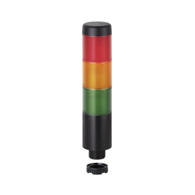 Werma Kompakt 37 Series Red/Green/Yellow Buzzer Signal Tower, 3 Lights, 24 V, Base Mount, Tube