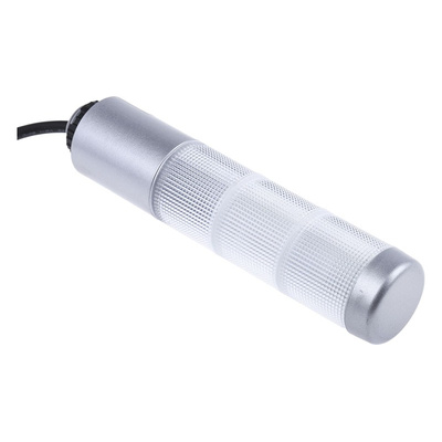 Werma Kompakt 37 Series Clear Buzzer Signal Tower, 3 Lights, 24 V, Base Mount, Tube